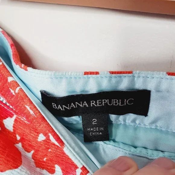 BANANA REPUBLIC Watercolor Fit & Flare Floral Skirt - Picture 5 of 7